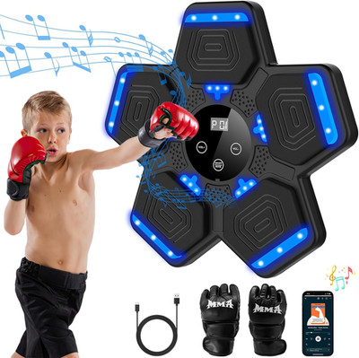 Music Boxing Machine for Adults & Kids - Smart Punching Machine with Boxing Glov