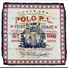 RRL Ralph Lauren Bandana Handkerchief 51cm Square Used Double RL