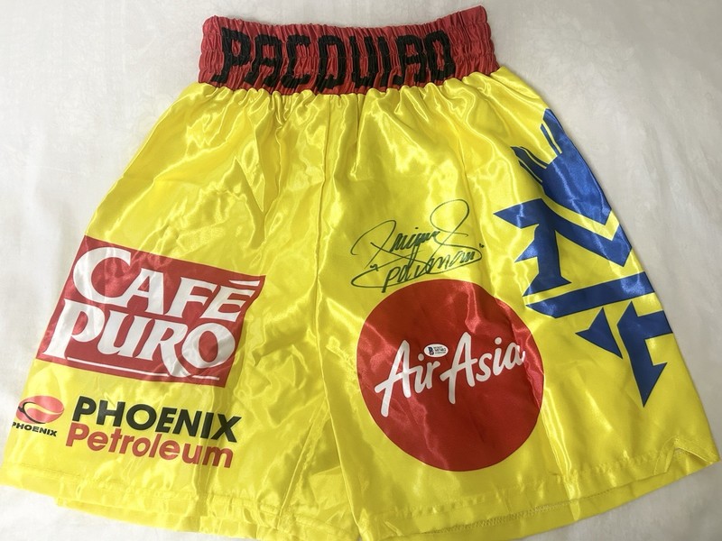 Manny Pacquiao Autographed Boxing Trunks Beckett COA