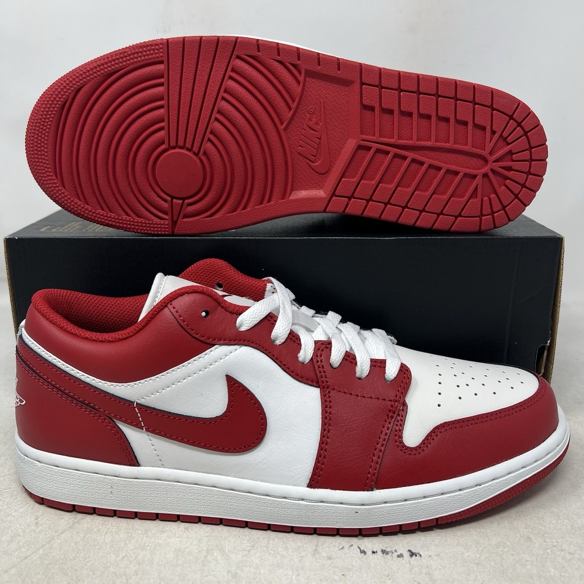 Nike Air Jordan 1 Low Shoe Varsity Red White Mens 11.5 No Lid
