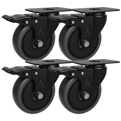 4 x Schwerlast Doppellager gebremst 100 mm Lenkrolle Radwagen 700 kg