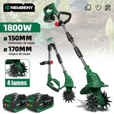 Motobineuse sans Fil  Motoculteur Largeur de Travail 10/17cm Profondeur 15cm