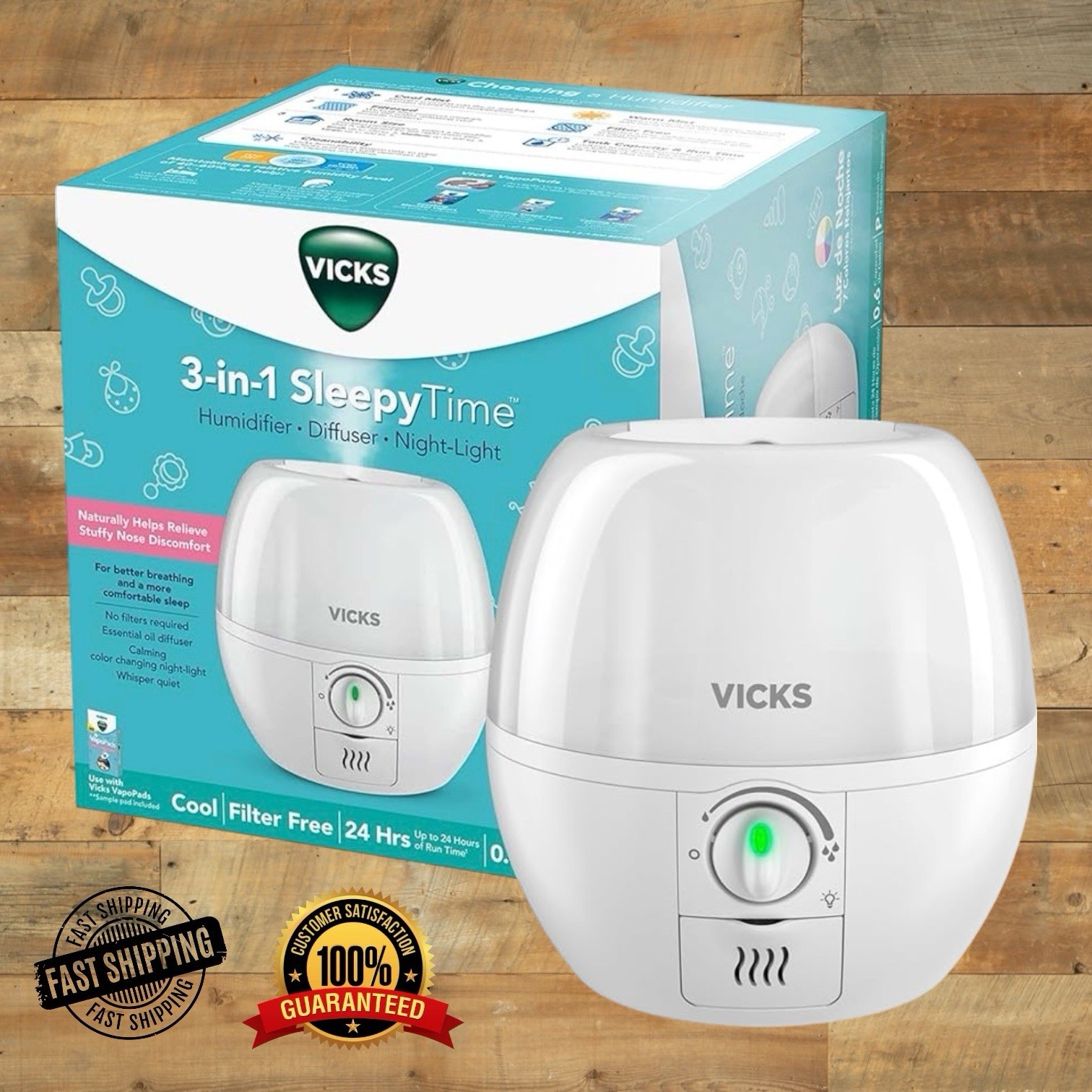 Diffuser Night-light 7 Soothing Led Colors
