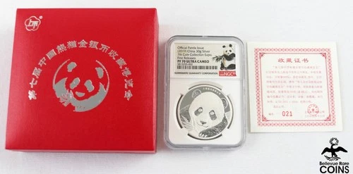 2017 China Coin Collection Expo 30g Silver PANDA Medal NGC PF70 Ultra Cam w/OGP