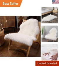 Genuine Fur Sheepskin Rug Real Australia Sheepskin Natural Luxury Fluffy Lamb...