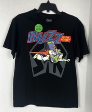 BUZZ LIGHTYEAR Kids Tee Glow in Dark Youth Large "Buzz to the Rescue" Disney NWT