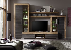 Soggiorno moderno friend, composizione parete di design, salotto con ... Soggiorni moderni di design