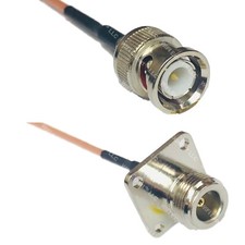 RG316 BNC MALE to N FLANGE FEMALE RF Cable Rapid-SHIP LOT