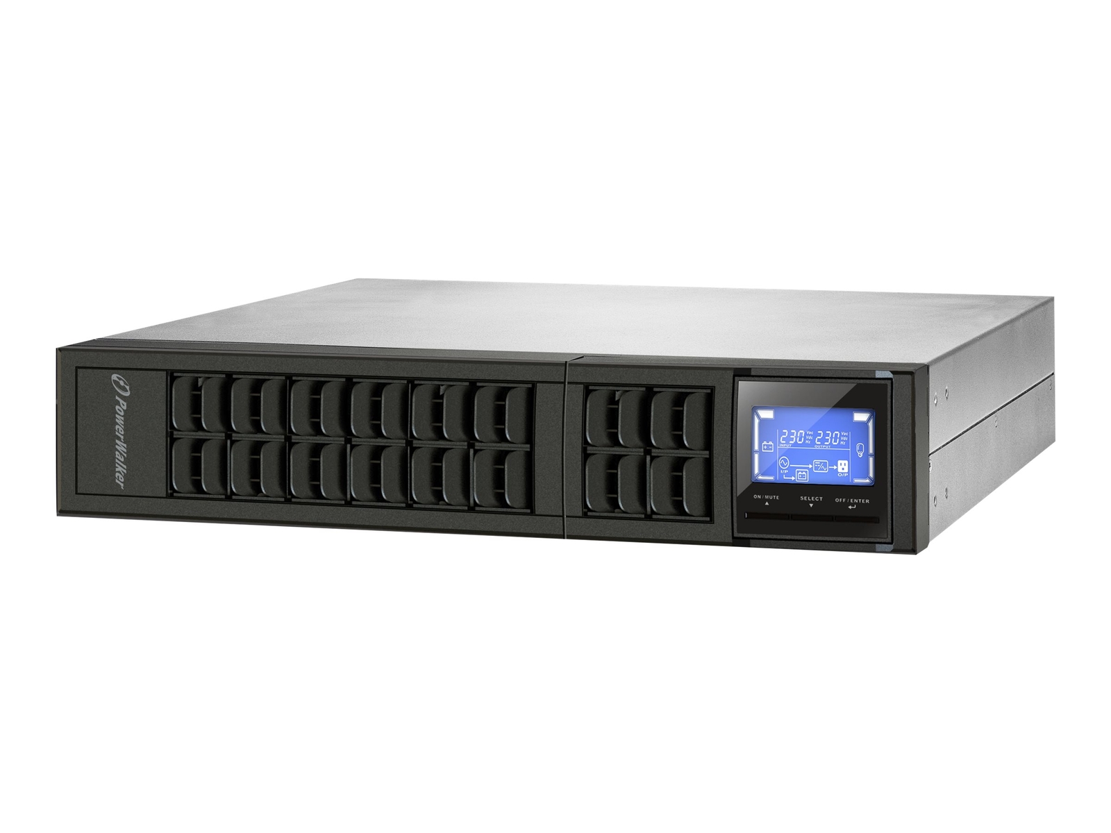 PowerWalker VFI 2000CRM LCD UPS (rack-mountable / external) 1600 Watt 10122001