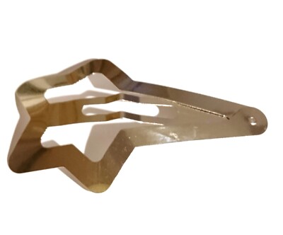 1 große Haarklammer Haarclips Haarspange Haarklemme silberf Stern 8 x 5 cm lang