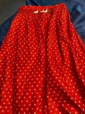 Trachtenrock Damen rot geblümt mit Gänse-Motiv Gr. 38 von Hansi Trachten