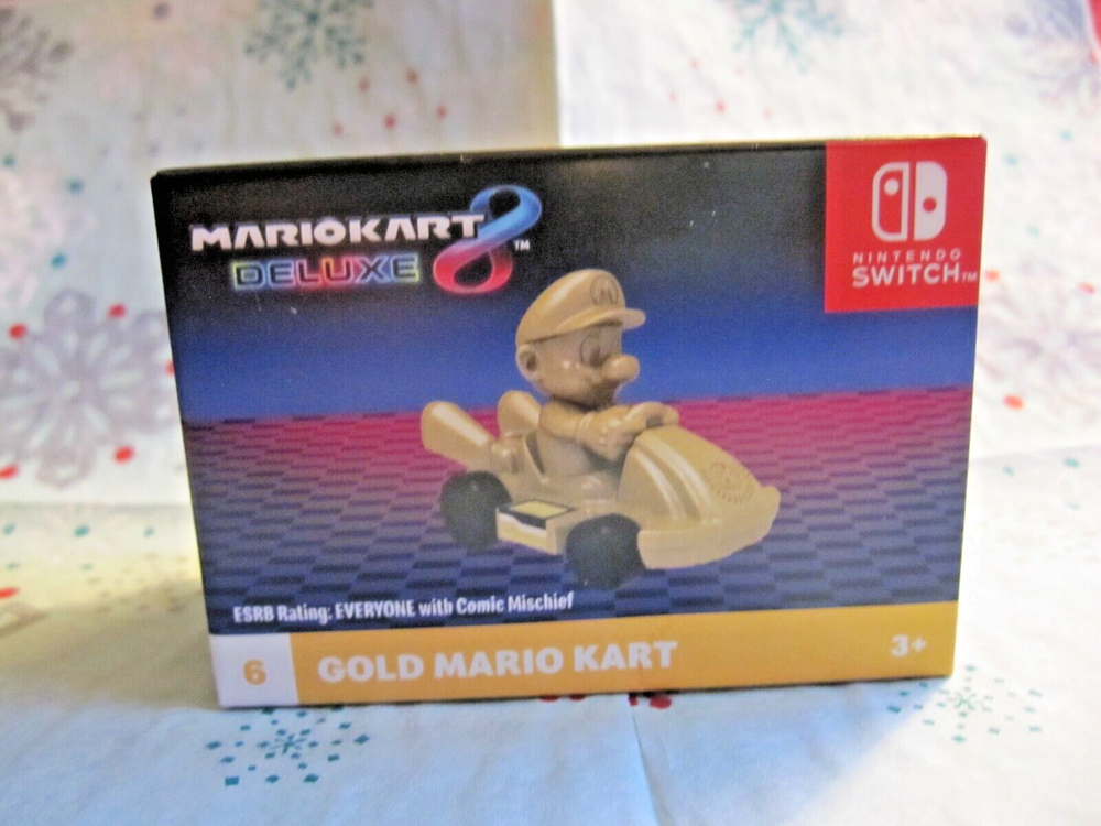 Sealed 2024 McDonald’s Happy Meal Mario Kart GOLD MARIO  6 Toy New
