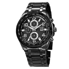 New Men's August Steiner AS8127BK Swiss Multifunction Tachymeter Bracelet Watch