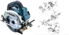 Makita Japan  HS610DZ Circular Saw  Series repair parts Body parts A
