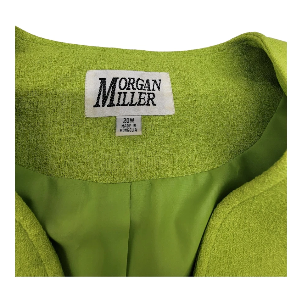 Traje Morgan Miller Vintage MUJER Talla 20W Falda Verde 2 Piezas Carrera Iglesia Foto 4 de 4
