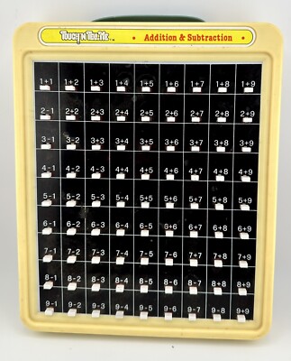 Vtg Touch 'N Tell Me Math Addition & Subtraction Press and See Board Toy 1985