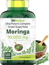 Angry Supplements Organic Moringa Natural Green Superfood 100% Pure Leaf Powder