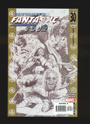 Ultimate Fantastic Four # 30 Greg Land Sketch Variant NM- Cond