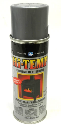 High Temperature Stove Chimney Fireplace Spray Paint 11 oz Can Aluminum Grey