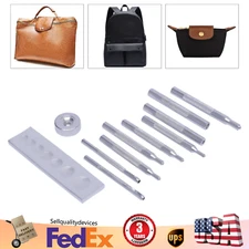11pcs/Set Craft Tool Die Punch Snap Rivet Setter Base DIY Leather Working Craft
