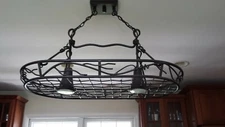 Kalco 3485ba Vine Pot Rack Island Light