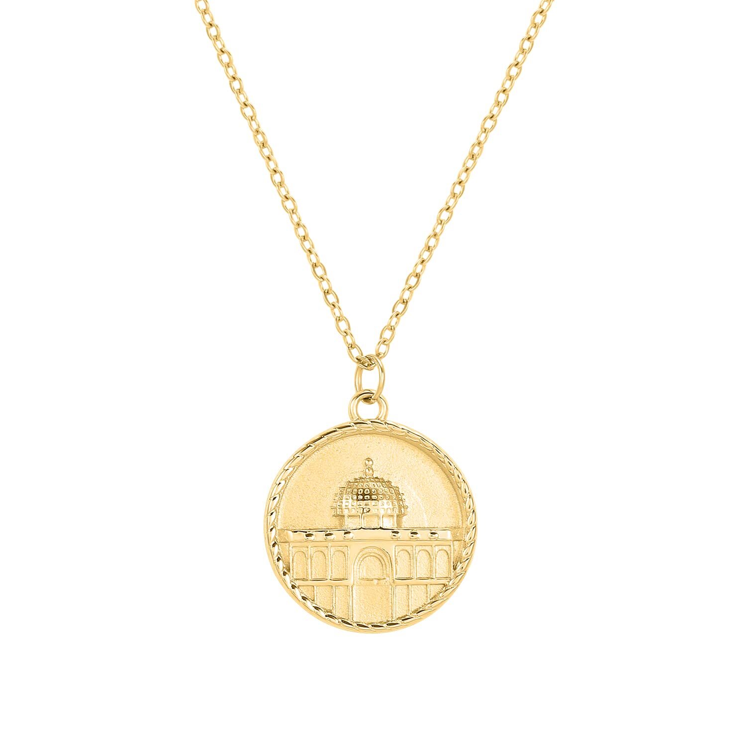 Mosque Muslim Necklace Islamic Jewelry Gifts for Women Muslim Pendant Gold Ayatu