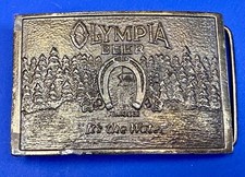 Olympia Horseshoe Beer "It's the Water Advertisement Wyoming Studio Belt Buckle