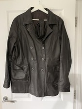 Celtic And Co Real Leather Lamb Nappa Brown Coat Size 18