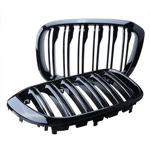 Parachoques delantero de doble línea negro parrilla de riñón para BMW X3 G01 X4 G02 2018-21 - Imagen 4 de 7