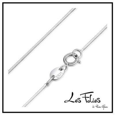 Halskette Schlangenfaden 45cm Stärke 0,65mm aus 925 Silber - Les Folies