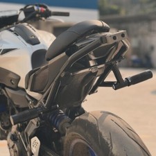 Rasguño de acero 12 bar 12 en punto Yamaha MT07 FZ07 ajuste (2015-2024) piezas de acrobacias negro