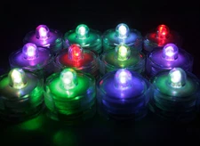 12 Multi Color Change Led SUBMERSIBLE Wedding Waterproof Floral Decor Tea Light