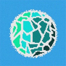 Planetoid Needlepoint Kit or Canvas Art/Wall Art 
