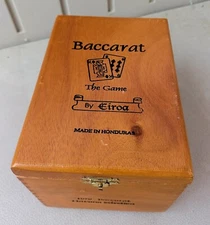 Wooden Cigar Box Baccarat Vintage Dovetailed Hinged Lift Top By Eiroa The Game