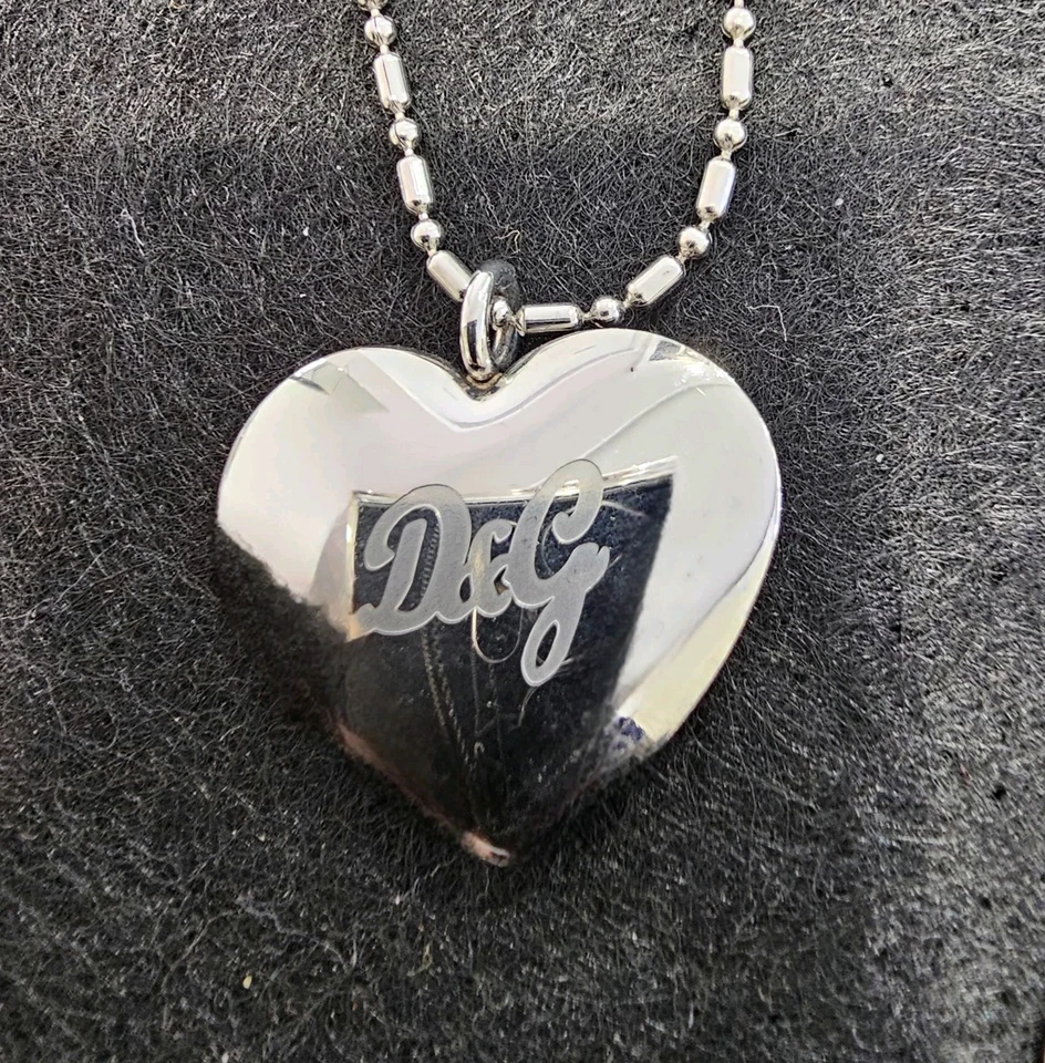 D & G Collana/Mehrfachkette - Acciaio Con Charms/Rimorchio - Custodia Gioielli & - Immagine 3 di 4