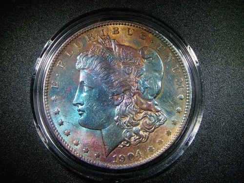 AU+/UNC. DETAIL 1904-O MORGAN DOLLAR BEAUTIFULLY TONED NICE COLLECTOR COIN-1750
