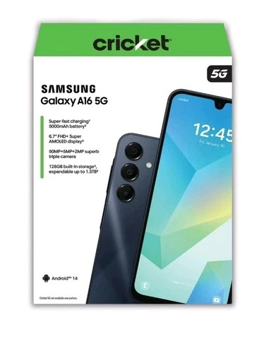 Samsung Galaxy A16 5G 128GB Blue 6.7in 50MP Android 14 Cricket