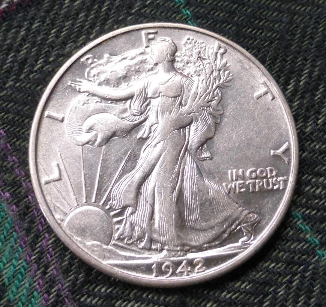 1942 ウォーキング・リバティ  1942 Walking Liberty Half Dollar (90% Silver) CHOICE BU | eBay