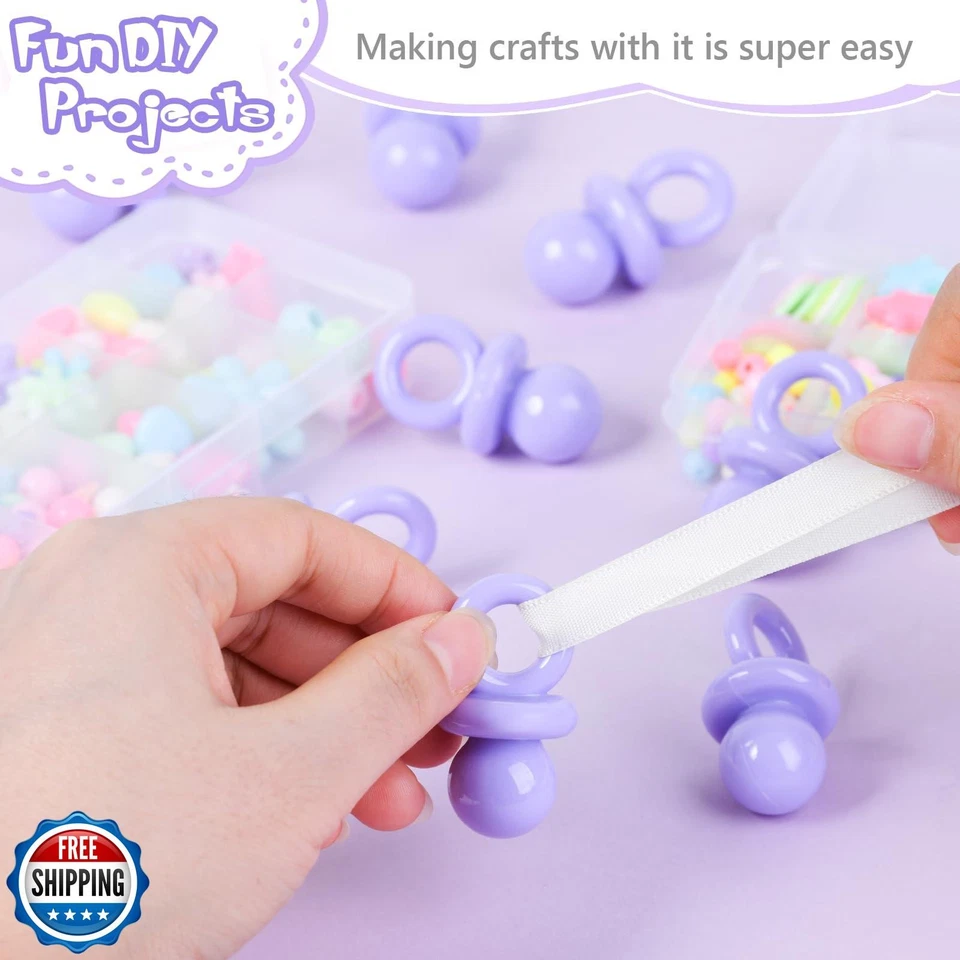 Пустышки для душа ребенка 24 шт., пластиковые соски 1,75 дюйма для игр для душа ребенка - Изображение 3 из 4