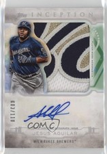 2019 Topps Inception /110 Jesus Aguilar #IAJ-JA Jumbo Patch Auto 1rb3