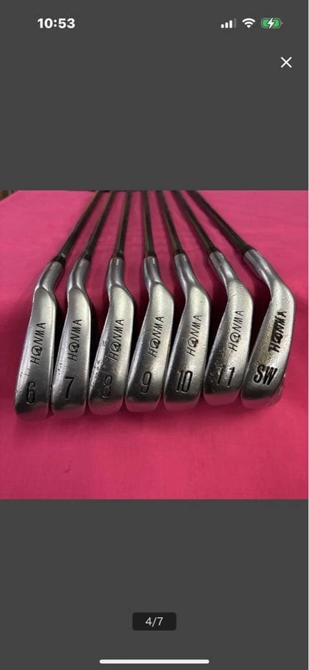 HONMA LB-280 Ladies Iron Set 6-SW(7Clubs) R-1 NEW SUPER LIGHT TITANIUM CARBON - Image 4 of 4