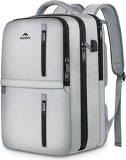 Airline Approved Travel Backpack with Shoe Compartment, Fits 17" Laptop, Gray
