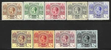 Bermuda (British) 1921 Scts #71-#79, Mint/H, OG- No Gum, Complete Set KGV,  Nice