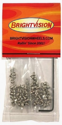 100 SHORT 1/8'' LENGTH Silver 2-56 Hex-Drive Button-Head Screw-In Rivets