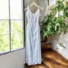 Flora Nikrooz Nordstrom Negligee Nightgown Vintage PANEL SPLITS Womens Large New