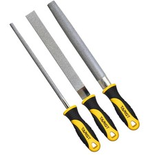 TARIST Diamond File Set, 3-Piece, 8-inch, Includes Flat/Half-Round/Round....