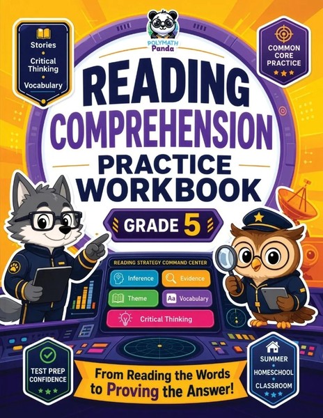 Polymath Panda | Reading Comprehension Grade 5 Practice Workbook | Taschenbuch-image