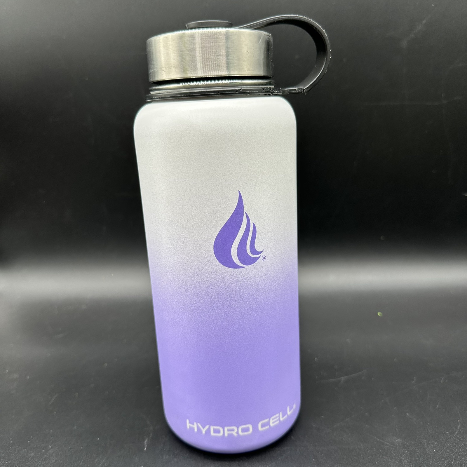 Hydro Cell 32 OZ  stainless steel Wide Mouth Insulated Purple/white Water Bottle