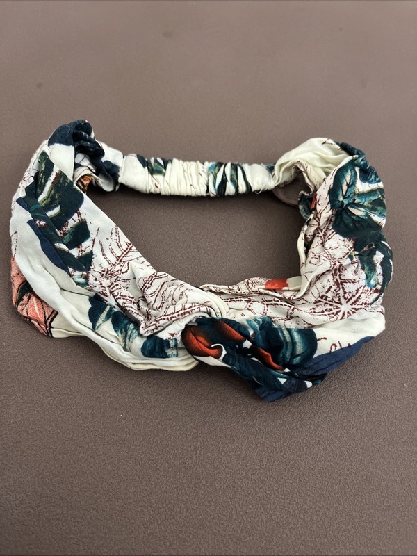Boho Tropical Headband Elastic Head Wrap Women’s Hair Accessories Cream Green