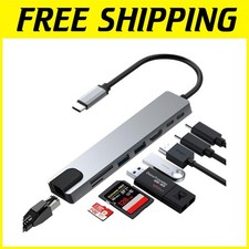 USB C Dock with 8-in-1 Hub - 4K HDMI, 100W PD, Data Ports